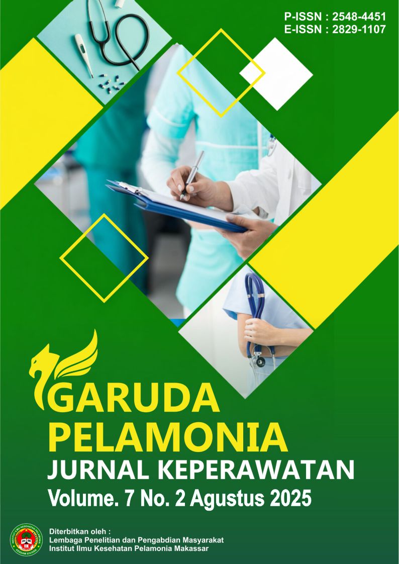 					View Vol. 7 No. 2 (2025): Agustus : Garuda Pelamonia Jurnal Keperawatan
				